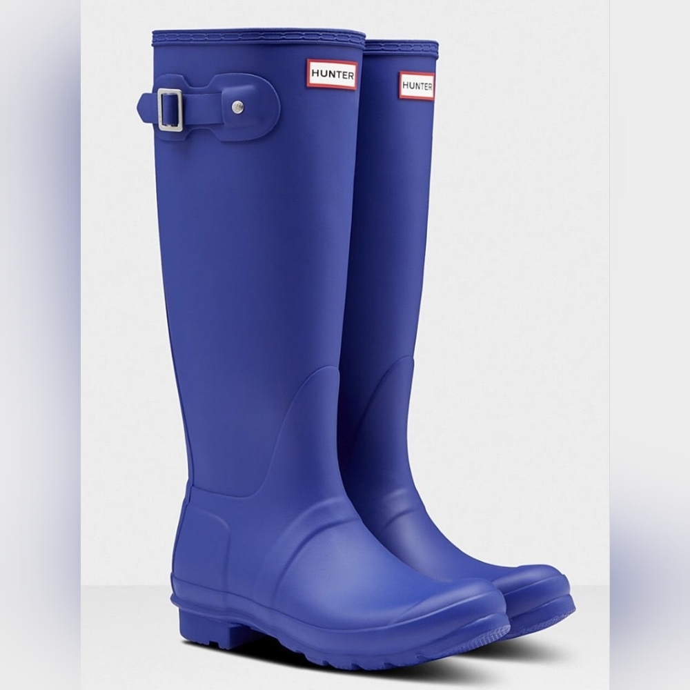 HUNTER Kids Blue Rain Boots